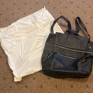 Black Leather Rebecca Minkoff Backpack